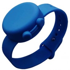 SILICONE DISINFECTANT BRACELET "WATCH" - LIGHT BLUE