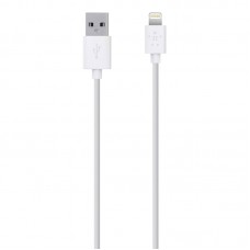SYNC/CHARGE CABLE,2.1A,Lightning,3M,WHITE