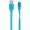 FLAT SYNC/CHARGE CABLE,2.4A,Lightning,1.2m,BLUE
