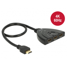 HDMI UHD SWITCH 3 x HDMI in > 1 x HDMI OUT 4K WITH INTEGRATED CABLE 50cm         