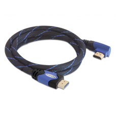 CABLE HIGH SPEED HDMI WITH ETHERNET-HDMI A MALE>HDMI A MALE ANGLED 4K 1M                 