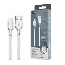 CABLE FOR iPhone 5/6/7/8 / X USB 2 IN LIGHTNING 1m SILVER