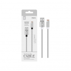 MTK  USB CABLE 2.0 1Μ ΓΙΑ IPHONE SILVER