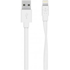 FLAT SYNC/CHARGE CABLE,2.4A,Lightning,1.2m,WHITE