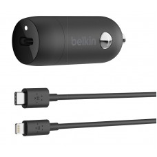 Belkin 18W  USB-C  PD Car Charger with USB-C to LTG Cable 1.2m Cable
