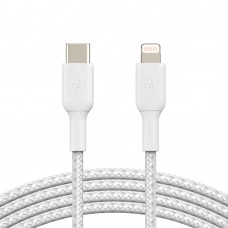 Belkin CAA004bt2MWH Braided USB-C to Lightning Cable (2M)