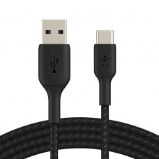 Belkin CAB002bt2MBK Braided USB-C to USB-A Cable (2m)